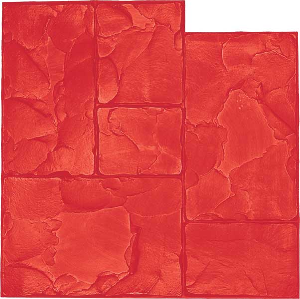 Solomon Brickform 23.125in x 23.125in Ashlar Cut Slate Red Stamp - Utility and Pocket Knives